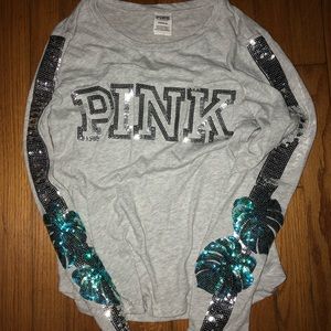 Pink sequin long sleeve